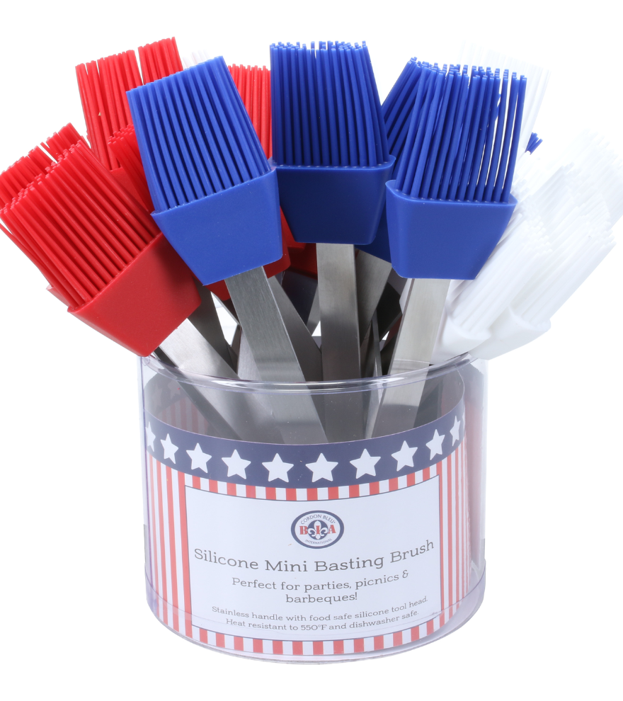 Mini Silicone Brush - Assorted Red,White & Blue