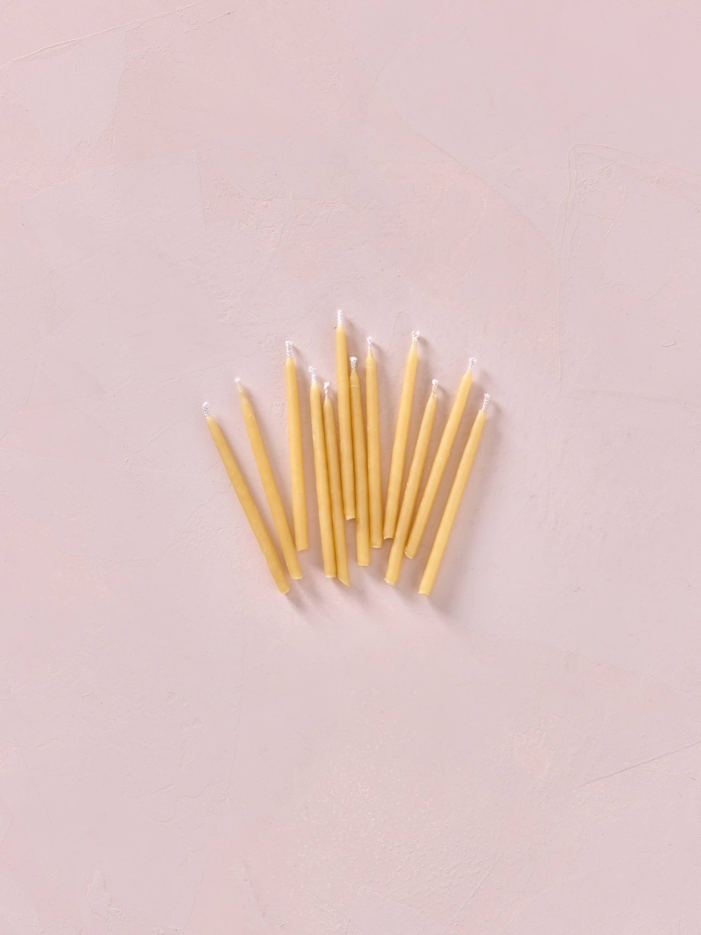 Hand-dipped Beeswax Birthday Candles Natural