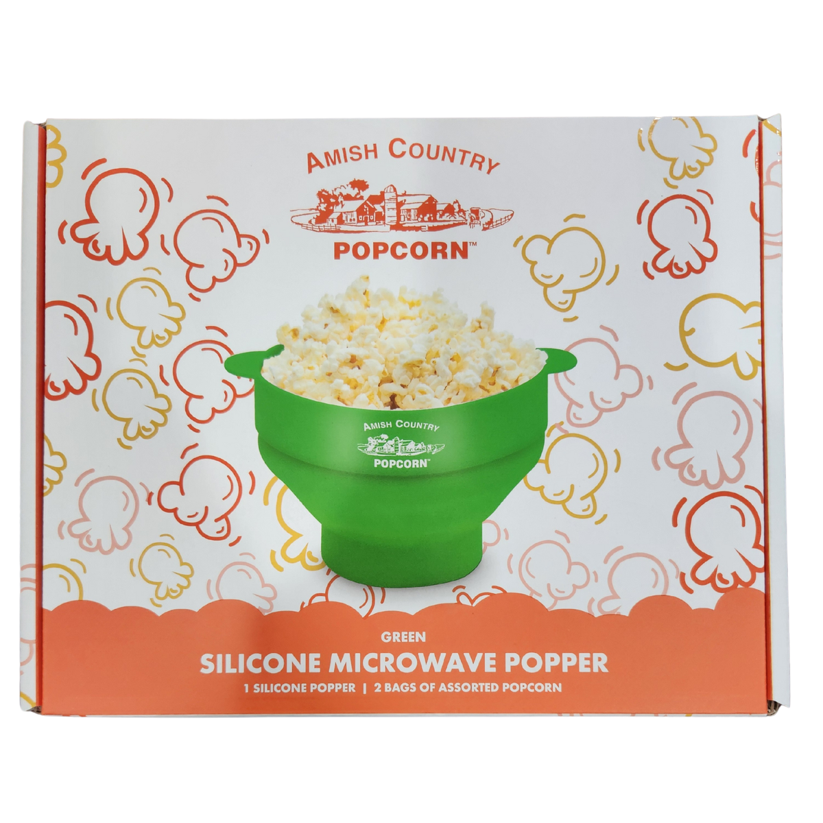 Silicone Microwave Popper: Green