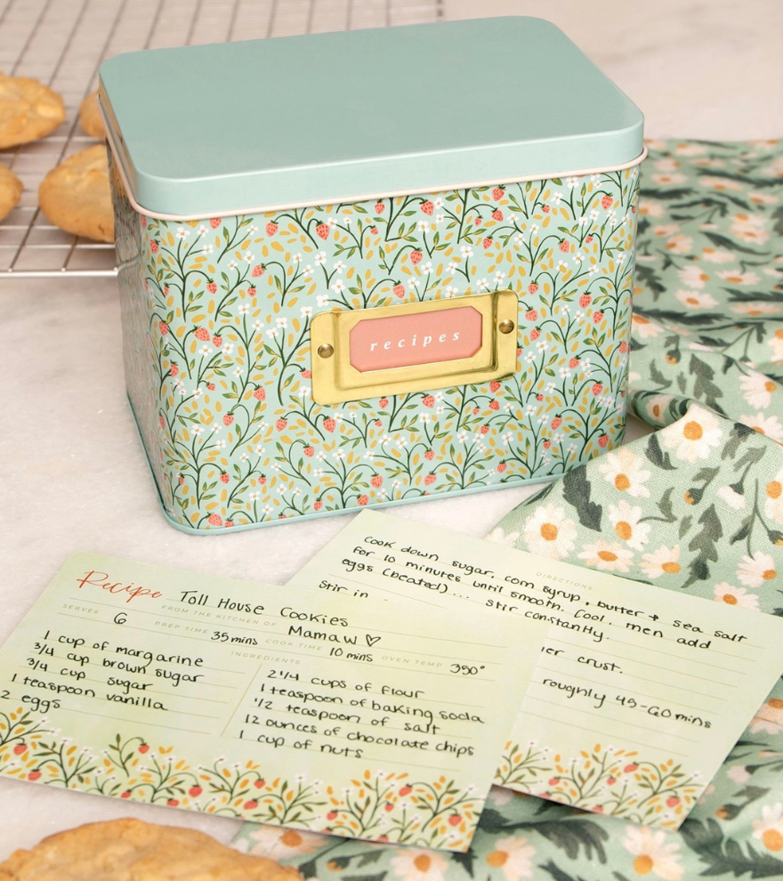 Tin Recipe Box