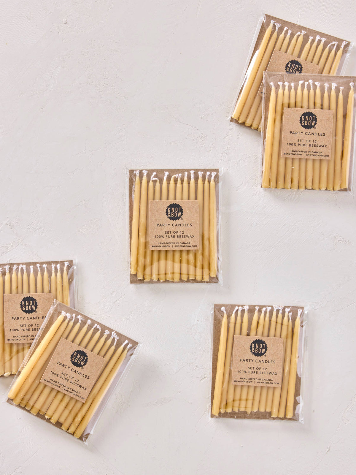 Hand-dipped Beeswax Birthday Candles  Natural