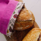 Bees Wrap Reusable Beeswax Lined Artisan Bread Bag - Magenta