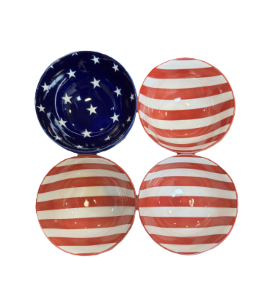 Stars & Stripes Set of 4 Bowls