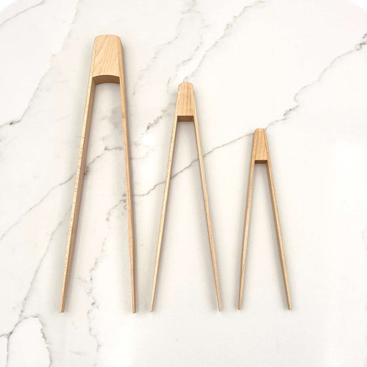 Maple Wood Tongs - 11"/9"/7"