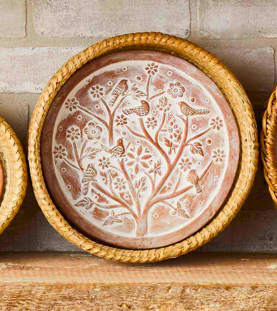 Birds of a Feather Breadwarmer in Natural Basket