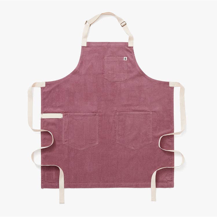 Corduroy Essential Apron - Mulberry Purple