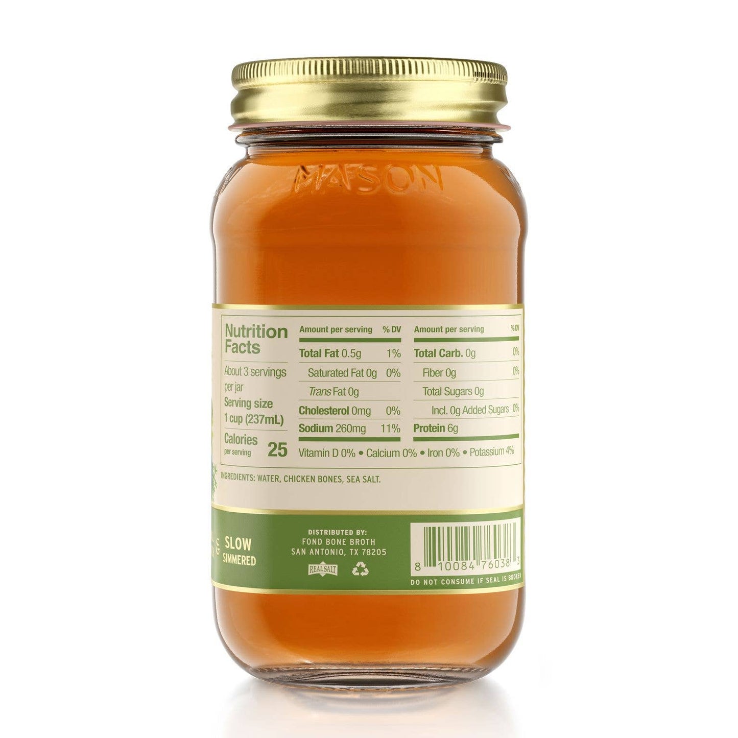 Regenerative Pasture-Raised Chicken Bone Broth 24oz