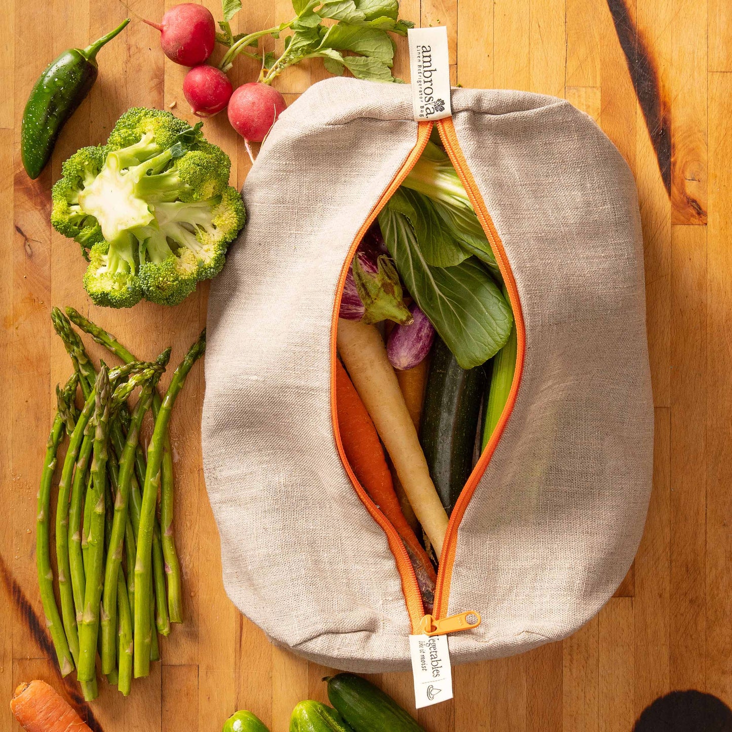 Reusable Linen Bag for Vegetables