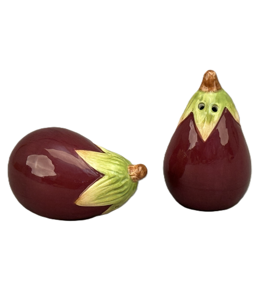Eggplant Salt & Pepper Shakers