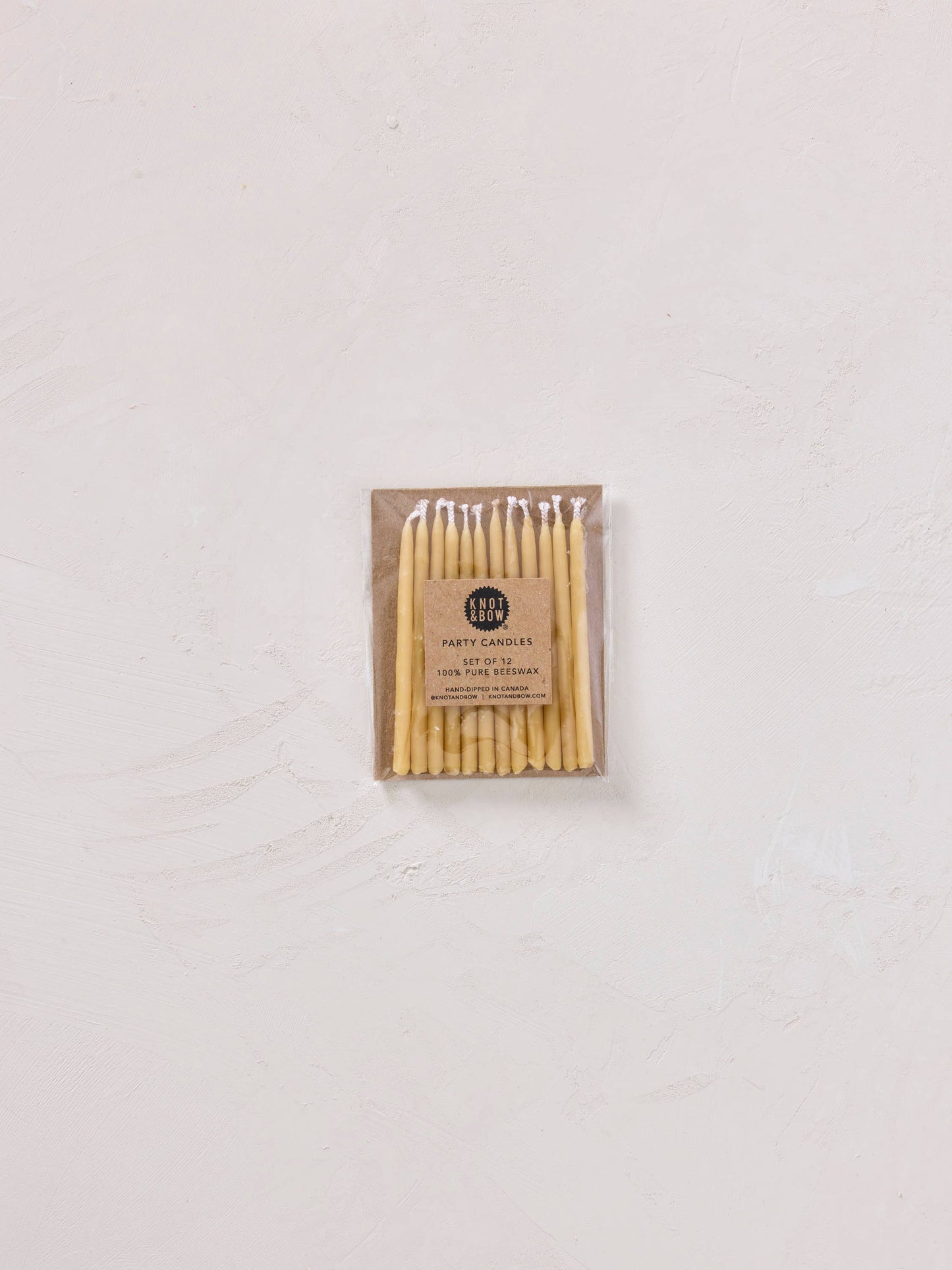Hand-dipped Beeswax Birthday Candles  Natural