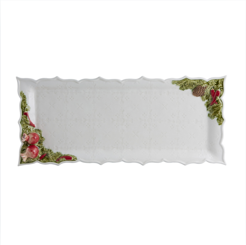 Christmas Garland Servingware Portuguese Pottery