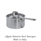 Stainless Clad Saucepan 2QT and 4QT | Made In