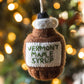 Felt Vermont Maple Syrup Ornament
