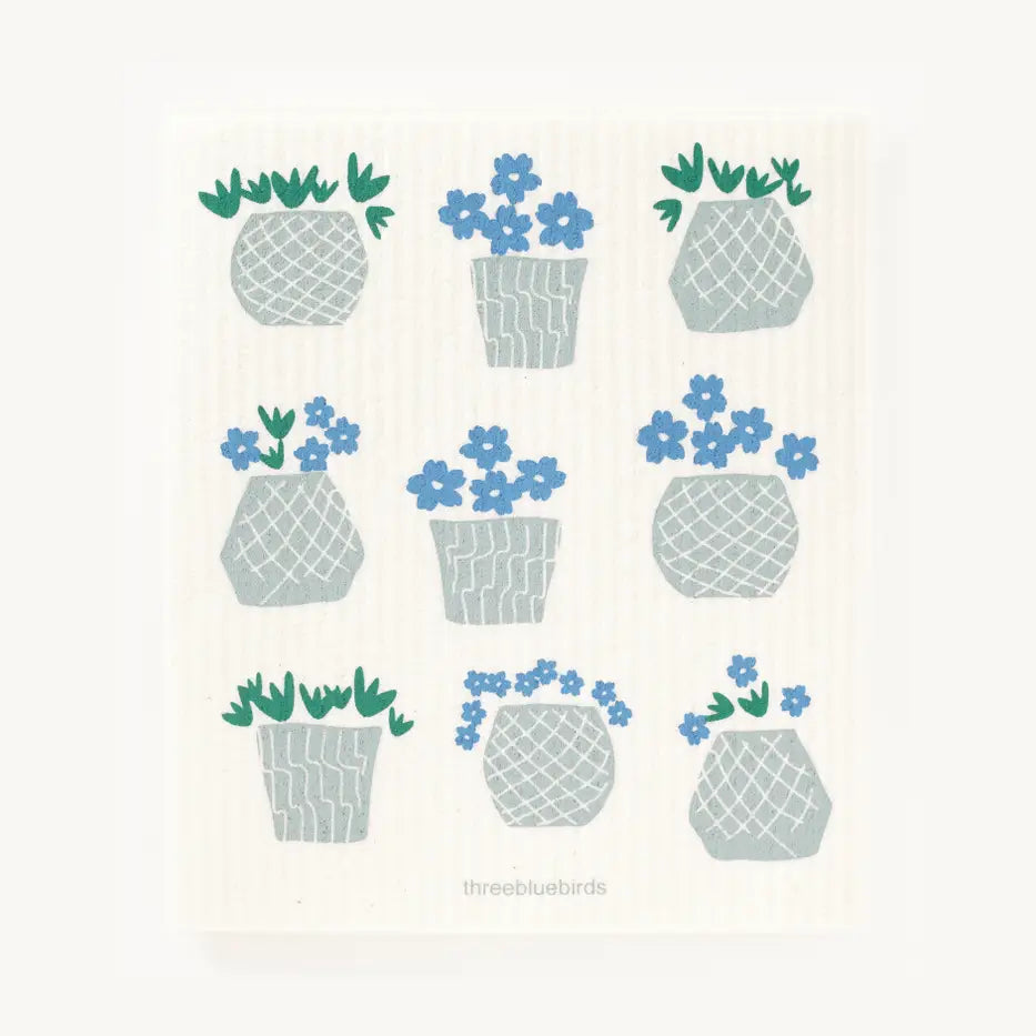 Three Bluebirds Swedish Dishcloths