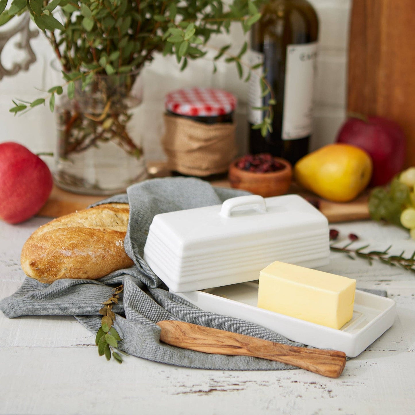 Stoneware Butter Dish