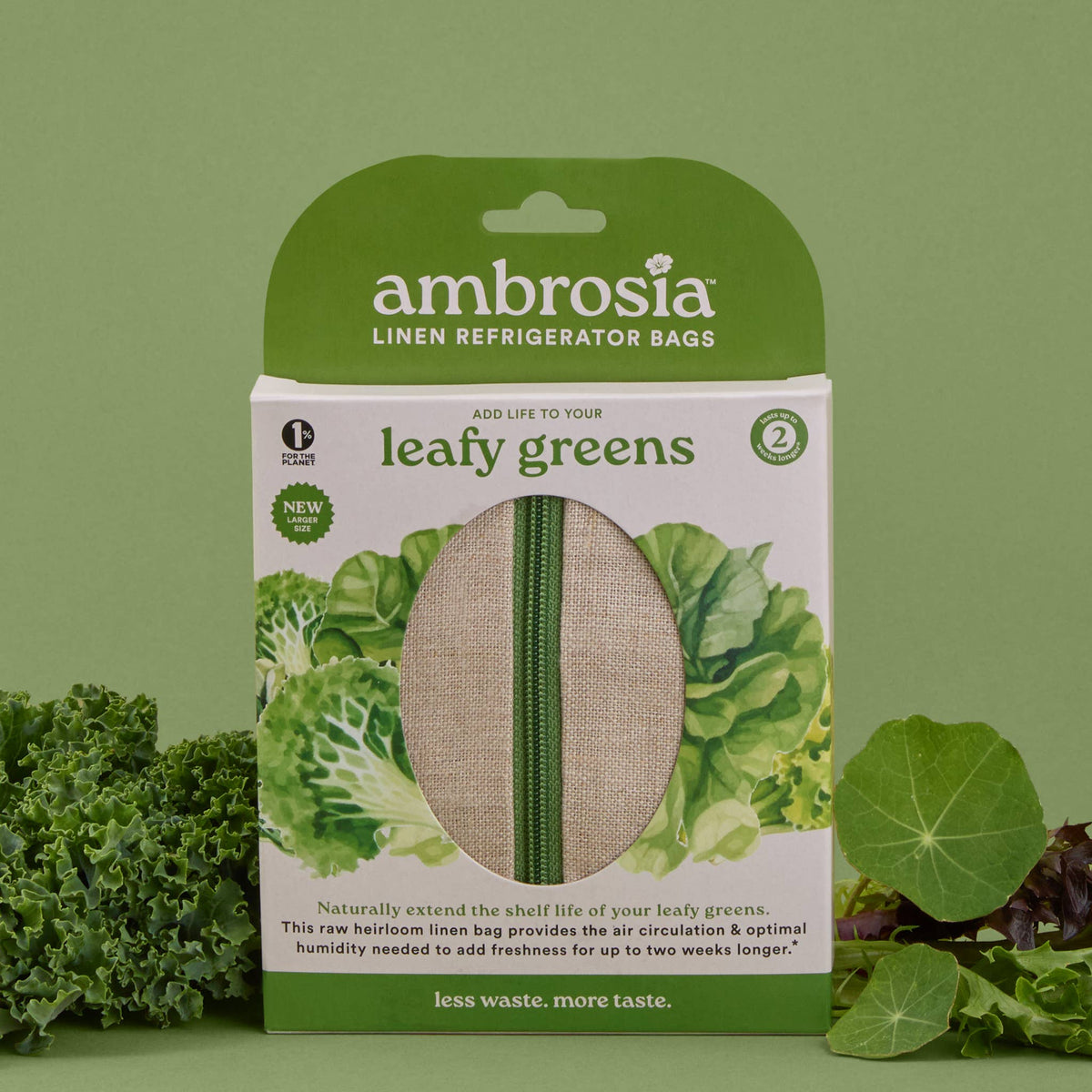 Reusable Linen Bag for Leafy Greens