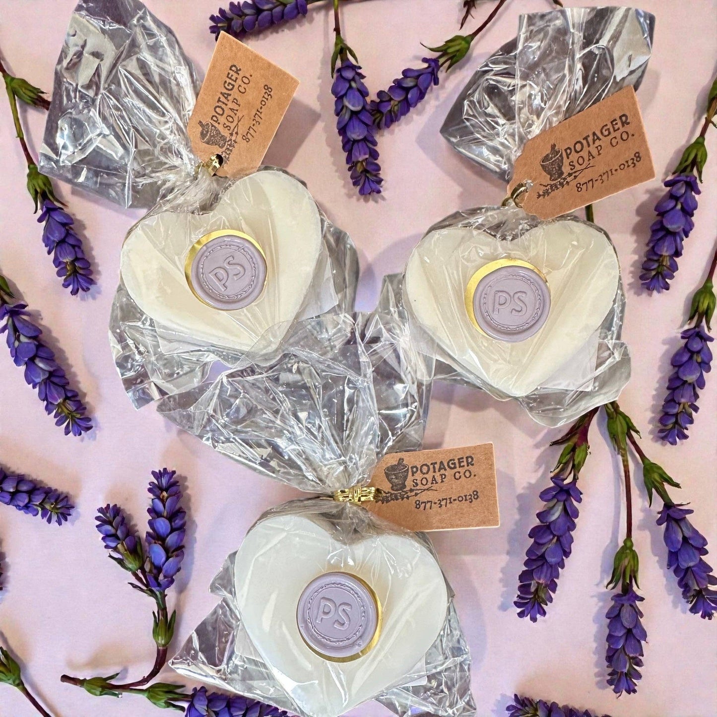 French Lavender Heart Soap