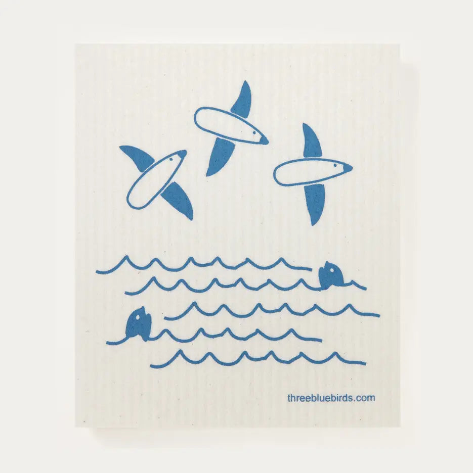 Three Bluebirds Swedish Dishcloths
