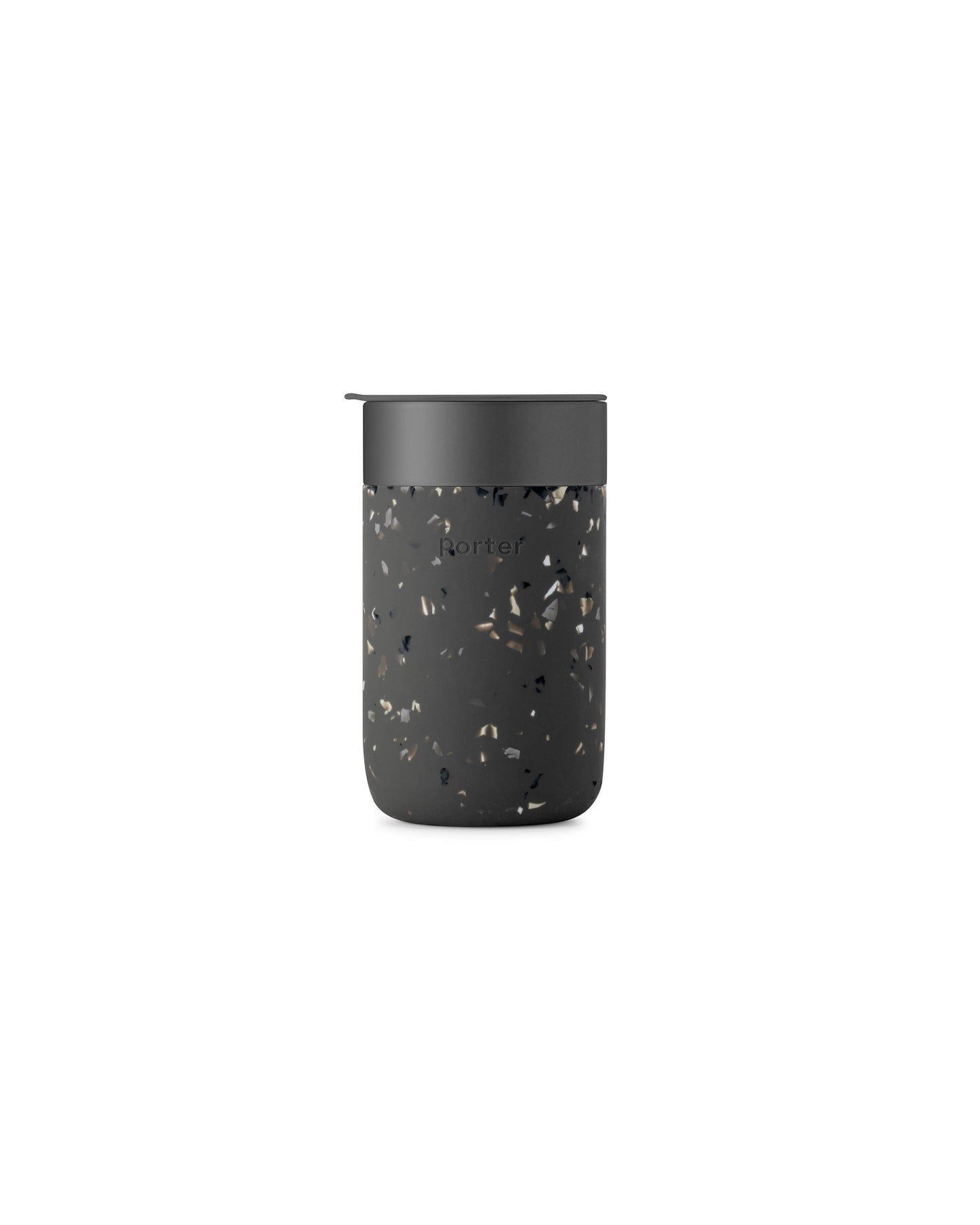 Porter Ceramic Reusable Coffee Mug 16oz: Charcoal