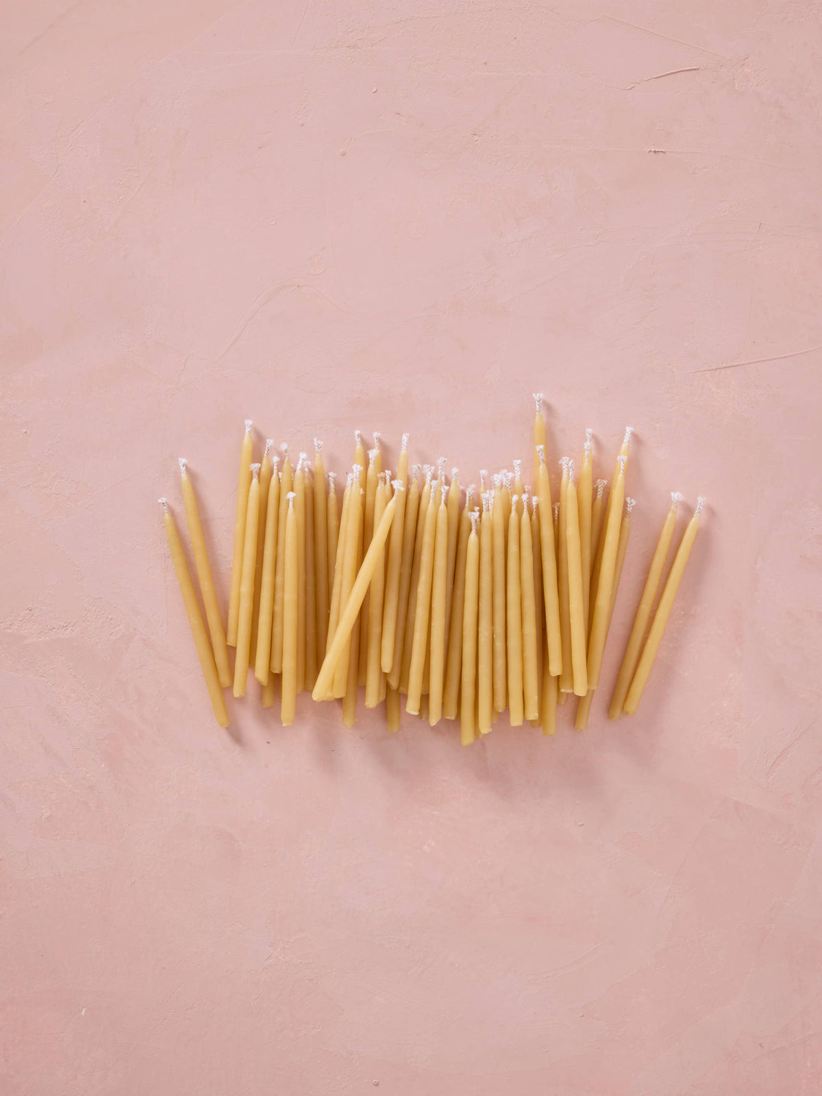 Hand-dipped Beeswax Birthday Candles  Natural