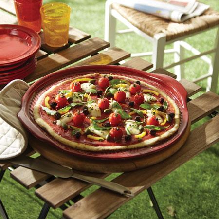 14” Ceramic Ridged Pizza Stone
