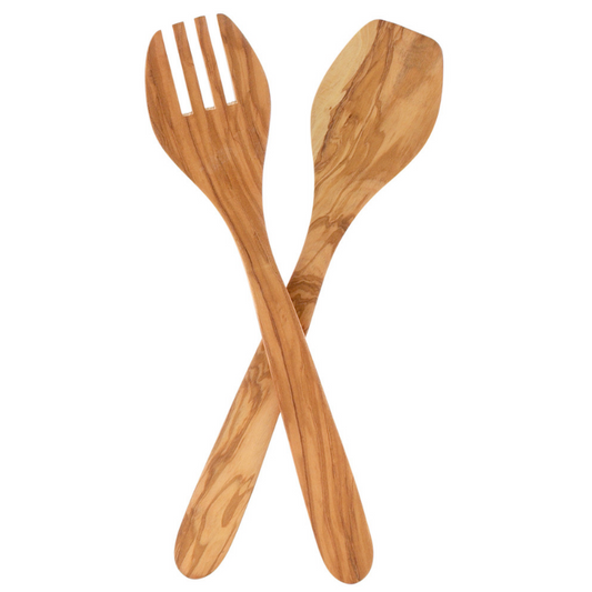 Italian Olive Wood Salad Set